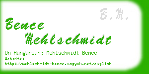 bence mehlschmidt business card